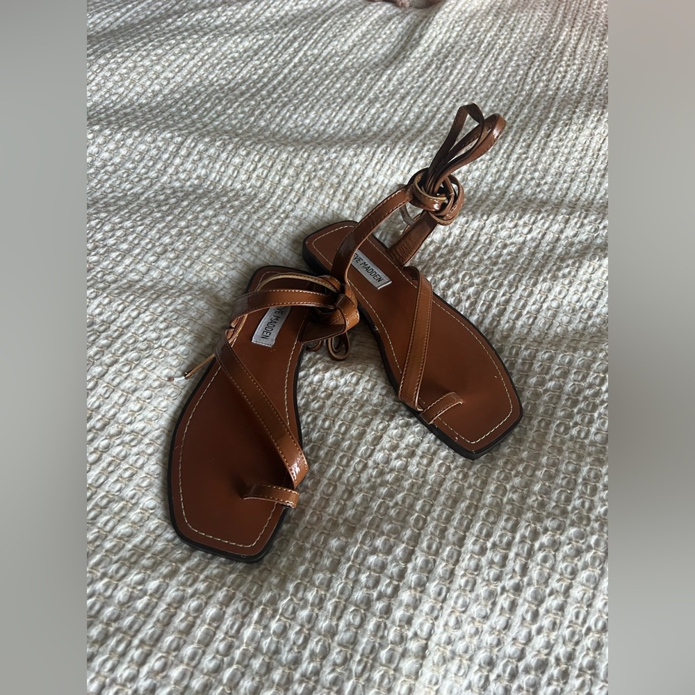 Steve Madden Brown Strappy Sandals